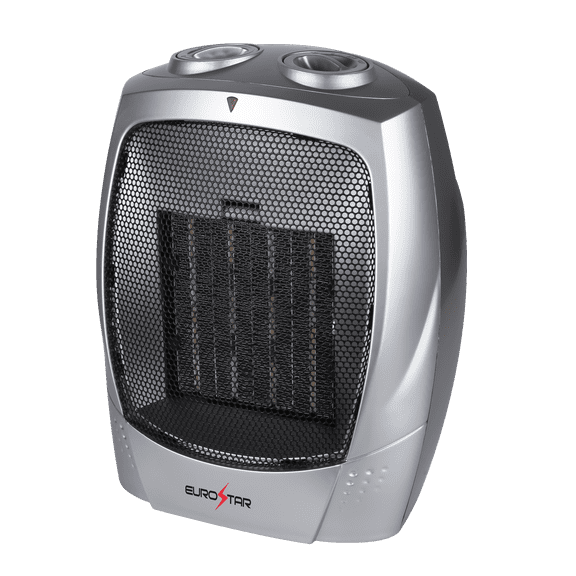 EUROSTAR HCH5420S Compact Ceramic Heater, Silver