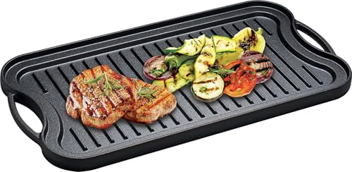 EUROSTAR CIG20 Reversible Cast Iron Grill Griddle Pan