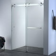 thumbnail image 1 of EUROTECH SHOWERS Twinglide ANZA-200 Frameless Shower Door 56.5-60" Width x 78" Height with 1/4" (6mm) Clear Tempered Glass (Chrome), 1 of 1