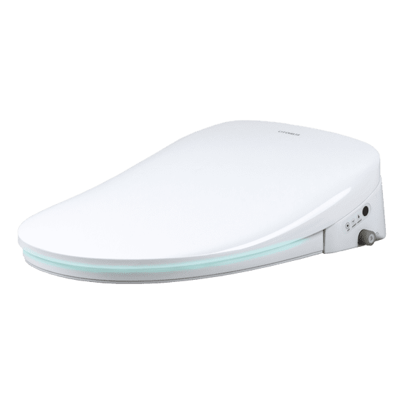 Euroto 6828 Smart Toilet Bidet Seat with Remote Control, Heated Seat, Unlimited Warm Water, Built-In Dryer, White