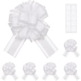 thumbnail image 1 of EUSOAR Bows for Gift Wrapping, 6pcs 6" White Organza Present Box Decorations Big Ribbon Pull Bow, Baskets Flower Package Wedding Christmas Birthday Party Valentine's Day, 1 of 4