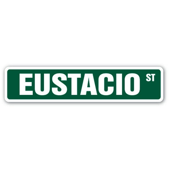 EUSTACIO Street Sign Childrens Name Room Sign | Indoor/Outdoor | 24" Wide