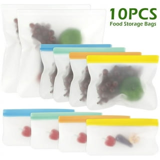 Silicone Reusable Zipper Bags Leakproof Freezer Bags Bpa - Temu