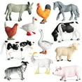 thumbnail image 1 of EUWBSSR 12Pcs Farm Animals Bucket,Animal Figures Farm Animal Counters,Safari Animals Bucket,Ages 3+ Toddler Learning Toys,ABS Plastic, 1 of 6