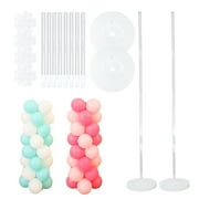 EUWBSSR Balloon Column Stand Kits 2 Per Pack 8.4ft Height Balloon Arch Stand Kit with 2 Base Stand 8 Pole 4 Flower Clip Reusable