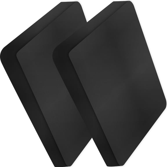 EUWBSSR 2Pcs Patio Cushion Cover Seat Cushion Cover Outdoor Cushion Slipcovers with Invisible Zipper Waterproof Patio Seat Cushion Slip Covers Replacement for Outdoor 22x20x4 in,Black