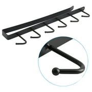EUWBSSR 2pcs Metal 6 Hook Kitchen Rack Hanging Coffee Tea Cup mug Holder Shelf Kitchen Storage Rack Organizer Holder