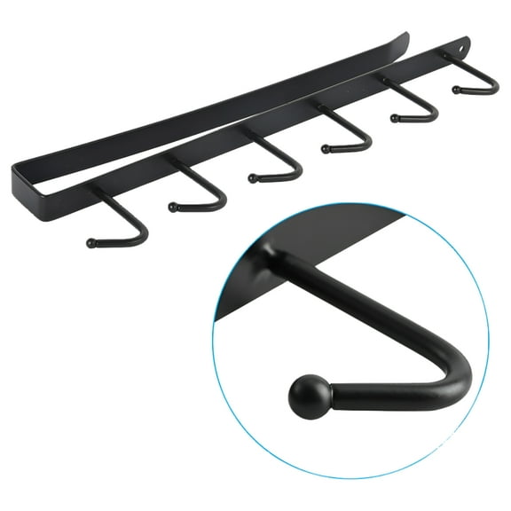 EUWBSSR 2pcs Metal 6 Hook Kitchen Rack Hanging Coffee Tea Cup mug Holder Shelf Kitchen Storage Rack Organizer Holder