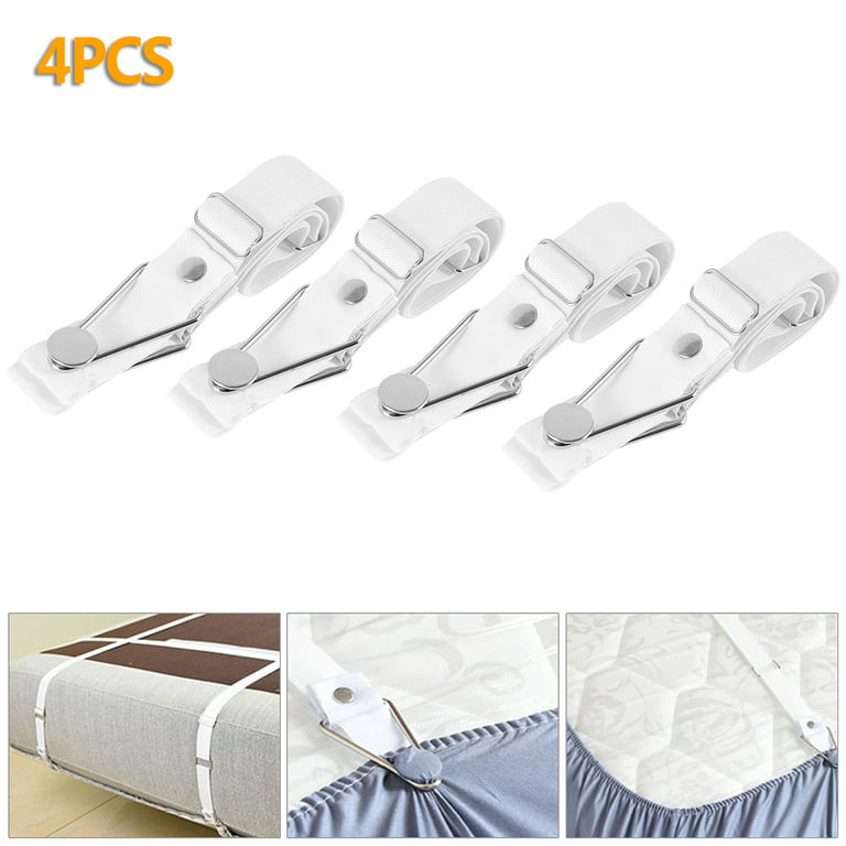Bed Sheet Holder Straps, 4 PCS Bed Sheet Fasteners Adjustable