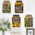 thumbnail image 1 of EUWBSSR 4Pcs Mason Jar Wall Decor Wooden,7x4.7 Inch Mason Jar Plaque Rustic Sunflower Wall Sign Inspirational Home Wall Hanging Decoration for Kitchen Farmhouse Bar Coffee, 1 of 8