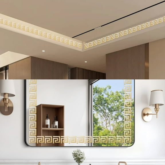 EUWBSSR 50Pcs Mirror Stickers Self Adhesive Mirror Wall Stickers 3D Mirror Wall Decal Decorative Wall Mirror Decal Mirror Tiles Elegant Mirror Sticker Decal Flexible Mirror Sheets