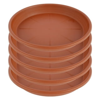 Angde Plant Saucer 23.5 inch (21 Inch Base), 4 Pack of Plant Tray 24 inch  Round, Large Plastic Plant Drip Trays for Pots, Pot Saucers for Planter