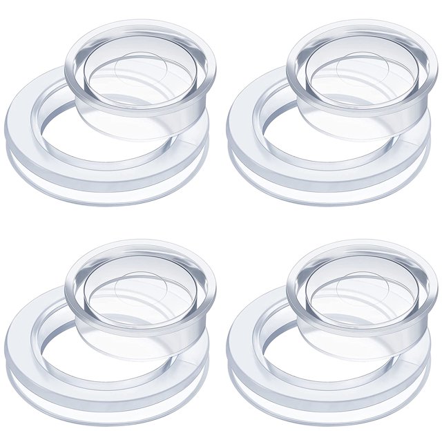 EUWBSSR Clear Silicone Umbrella Hole Ring Plug Set for Glass Outdoors
