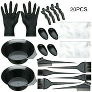 EUWBSSR Hair Dye Coloring Kit Tinting Bowl Dye Brush Ear Cover Gloves Coloring DIY Tools