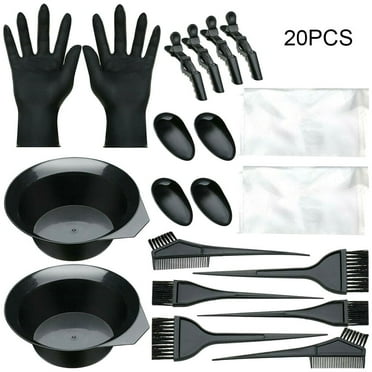 EUWBSSR Hair Dye Coloring Kit Tinting Bowl Dye Brush Ear Cover Gloves Coloring DIY Tools