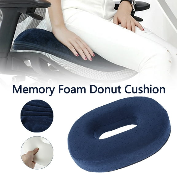 EUWBSSR Memory Foam Donut Ring Cushion Donut Pillow Tailbone Hemorrhoid Seat Cushion Orthopedic Pain Relief Doughnut Pillow, Comfort Seat Pad Coccyx Pain Relief for Home Car