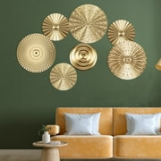 EUWBSSR Metal Plate Wall Decor Art Minimalist Gold Wall Decoration Hangable Gold Wall Home Decor Exquisite Gold Wall Hanging Decor Metal Wall Art Decor for Home Office