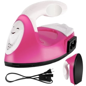 EUWBSSR Mini Heat Press Machine, Portable Electric Iron With Silicone Heat Insulation Pad, Small Travel Iron With Charging Base For DIY Craft (Max Temperature: 180°C)
