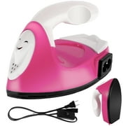 EUWBSSR Mini Heat Press Machine,Portable Electric Iron With Silicone Heat Insulation Pad,Small Travel Iron With Charging Base For DIY Craft Projects Clothes