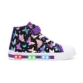 thumbnail image 1 of EUXTERPA Girls Butterfly Sneakers Light Up Flashing Shoes Toddler Easy Fasten High Top Canvas Sneaker Big Kid Size 3, 1 of 5