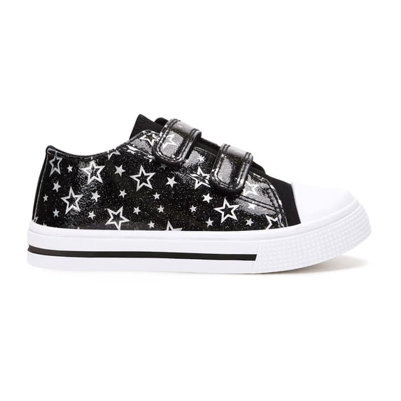 EUXTERPA Girls Star Shoes Toddler Casual Walking Sneakers with Hook and Loop Little Kid Size 13
