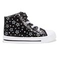 thumbnail image 1 of EUXTERPA Kids High Top Canvas Sneakers Girls Black Casual Walking Shoes Toddler Size 9, 1 of 6