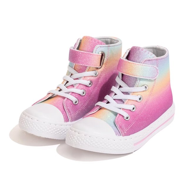 EUXTERPA Kids High Top Sneakers Toddler Canvas Shoes Boys and Girls