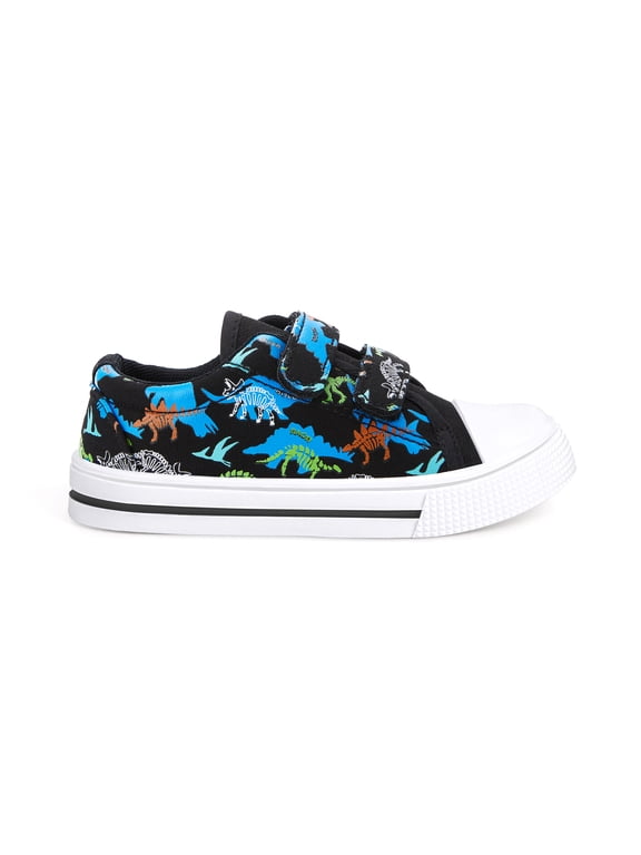 Kids Dinosaur Canvas Shoes Boys Casual Walking Sneakers with Hook and Loop Toddler Size 9