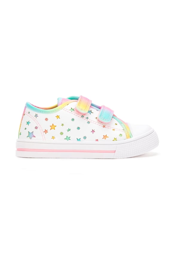 Girls White Shoes Toddler Casual Walking Sneakers with Hook and Loop Little Kid Size 11