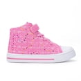 thumbnail image 1 of EUXTERPA Toddler High Top Canvas Sneakers Girls Pink Casual Walking Shoes Big Kid Size 1, 1 of 6