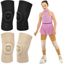 BTEPSGA 2 Pair Figure Skating Gel Knee Pads Cushion and Support Knee Cap for Men Women Adults Youth Dancing Figure Skating Gymnastic Soft Breathable Knee Support for Football Basketball