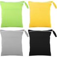 thumbnail image 1 of EUZODNAK 4 Pcs Wet Dry Bag for Baby Cloth Diapers Waterproof Wet Bag Washable Travel Bag Reusable Cloth Diaper Bag with 2 Pocket Toddler Swim Wet Bag for Travel Beach Pool, 1 of 7