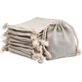 thumbnail image 1 of EUZODNAK 50PCS Double Canvas Drawstring Bag Cotton Pouch Gift Sachet Bags Muslin Bag Reusable Tea Bag 2.75x4 Inch, 1 of 7