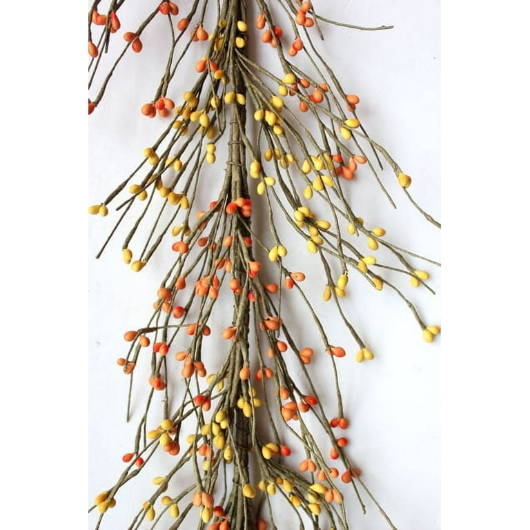 EV-1009R Primitive Pip Berry Garland in Orange and Yellow Color