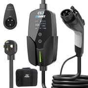 EV Charger 32Amp, 240V, NEMA 14-50P, 7.68kw Portable Level 2 EV Charger with 25ft Cable, Adjustable Current/Delay Chargin for Home Level 2