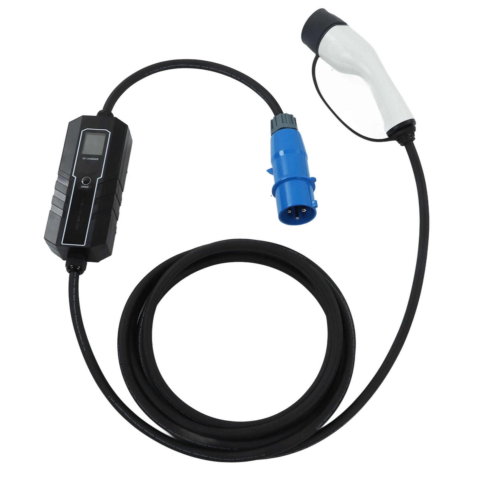 EV Charging Cable, LED Indicator Type 2 EV Universal Fast Charging For Electric Vehicle