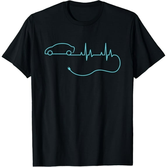 EV Heartbeat Electric Vehicle Electric Car Owner EV T-Shirt