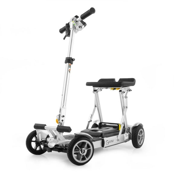 EV Rider Gypsy Ultralight Collapsible 4 Wheels Mobility Scooter - Silver