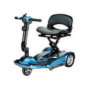 EV Rider Transport AF+ - Automatic Folding Scooter with Remote Lithium Power Mobility Seafoam Blue