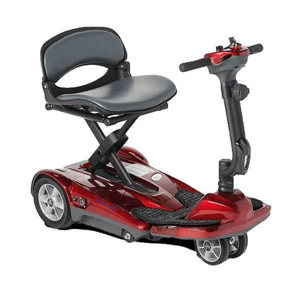 EV Rider Transport AF Plus Automatic Folding with Remote - Lithium Battery Lightweight Travel Mobility Scooter - Red