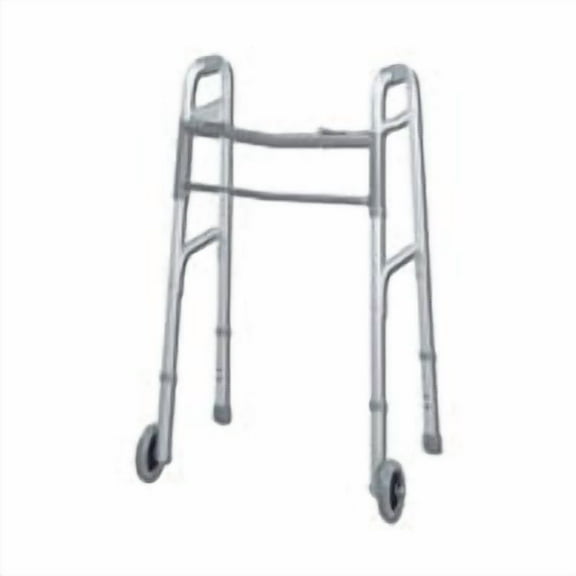 Lumex Dual Release Folding Walker Adult Everyday Aluminum 300 lbs. 32 to 39 Inch Case of 4
