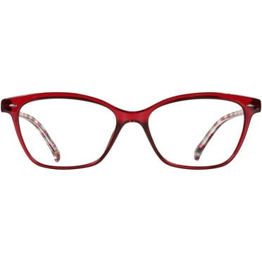 EV1 Pippa Crystal Red  1.25 Reading Glasses with Case
