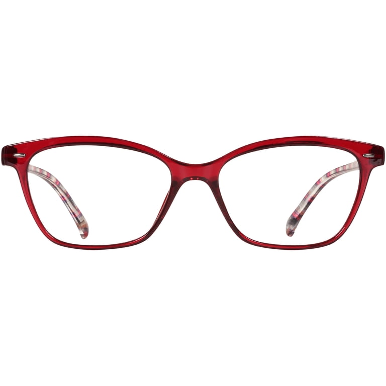 Red/Clear Swarovski Crystal Enhanced Readers Reading Glasses BRAND NEW Crystal Rectangular Reading Glasses Red Readers Made With  main image 4