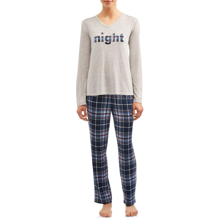 EV1 from Ellen DeGeneres Night Night Plaid Pajama Set Women s Walmart