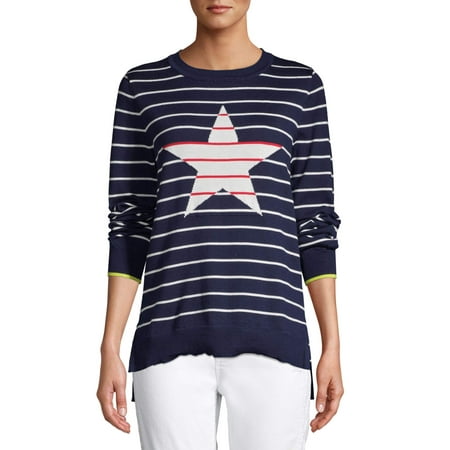 EV1 from Ellen DeGeneres Star on Stripes Sweater Women's
