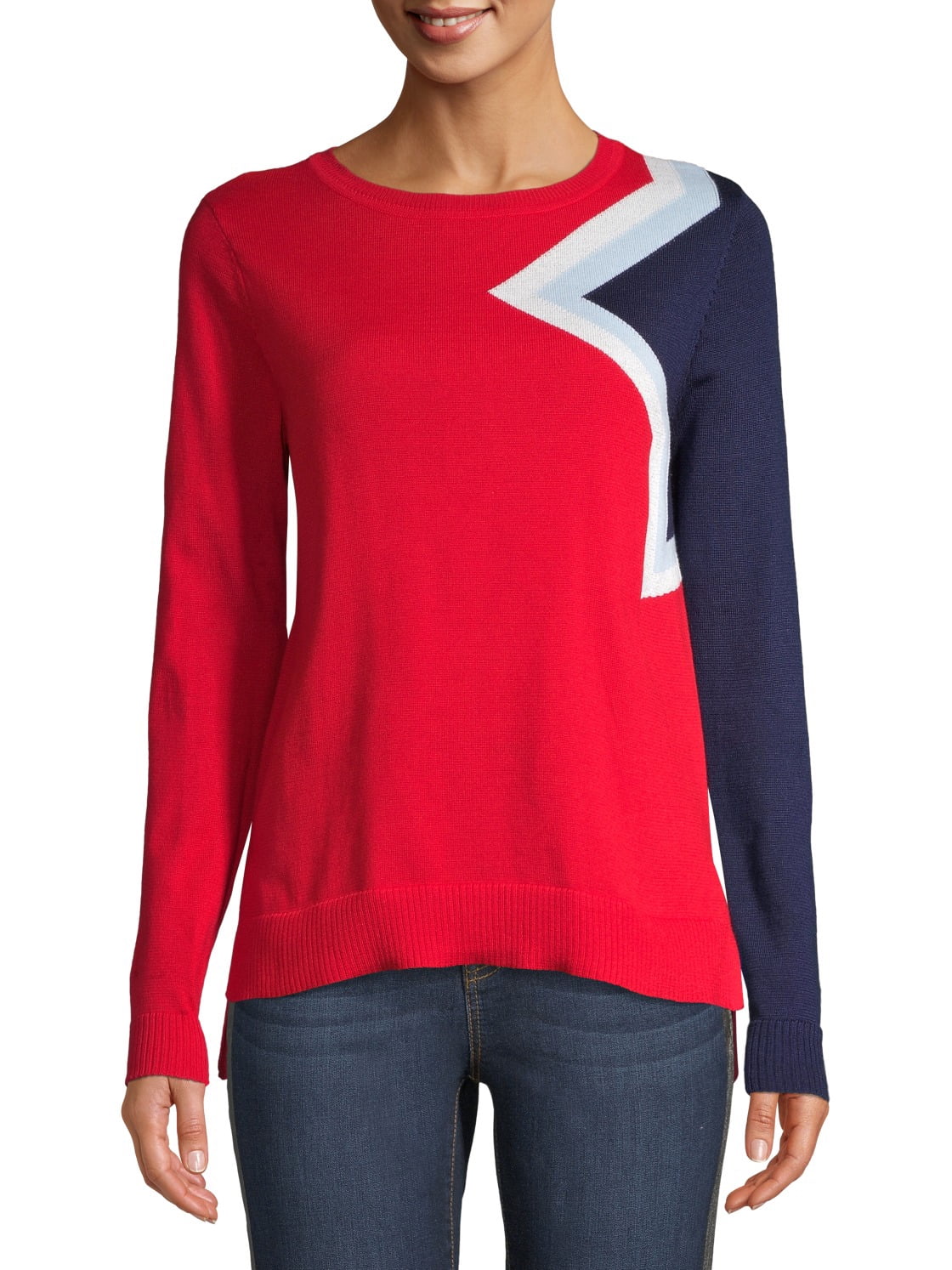 EV1 from Ellen DeGeneres Women's Bright Star Sweater - Walmart.com