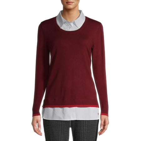 EV1 from Ellen DeGeneres Womens Two-Fer Sweater