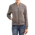 thumbnail image 1 of EV1 from Ellen DeGeneres Wool Plaid Love Flag Bomber Jacket Women's, 1 of 7