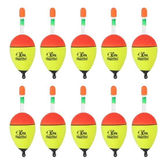 EVA 1oz Fishing Bobbers Float, Yellow, 10 Pack