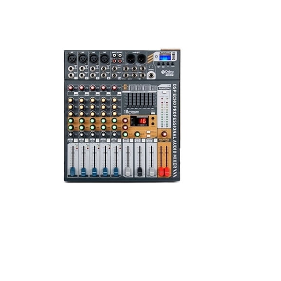 EVA 6/8/12 Channels Mixer Dj Consoler With 48V Phantom Power USB Bluetooth For Recording Stage ,Easy to Operate